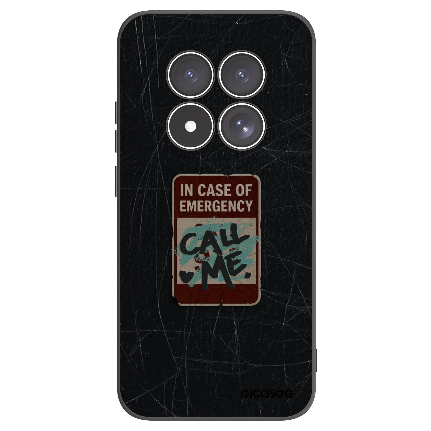 Picasee silikonový černý obal pro Xiaomi Redmi Note 15 Pro 5G - EMERGENCY