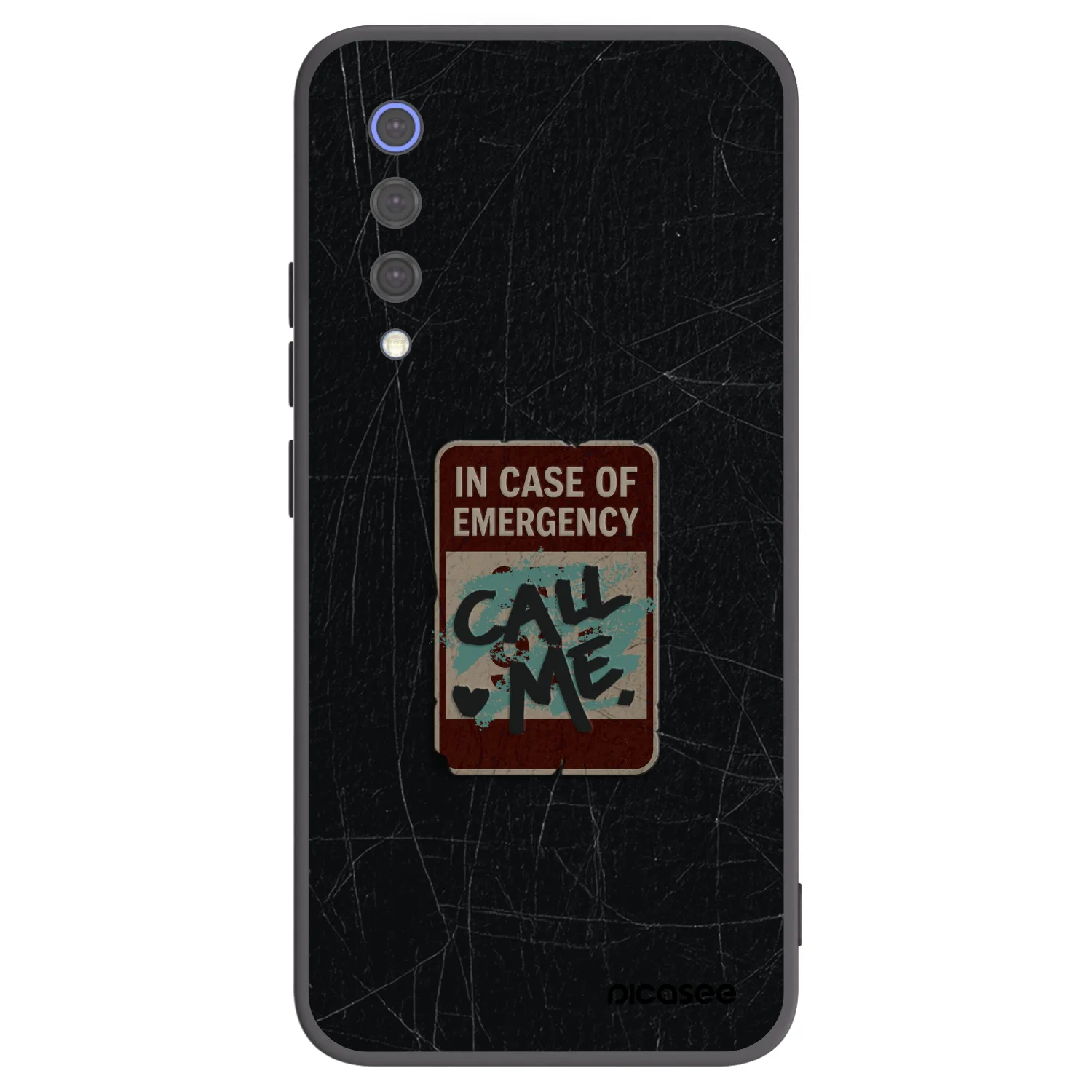 Picasee silikonový černý obal pro Xiaomi Mi 9 SE - EMERGENCY