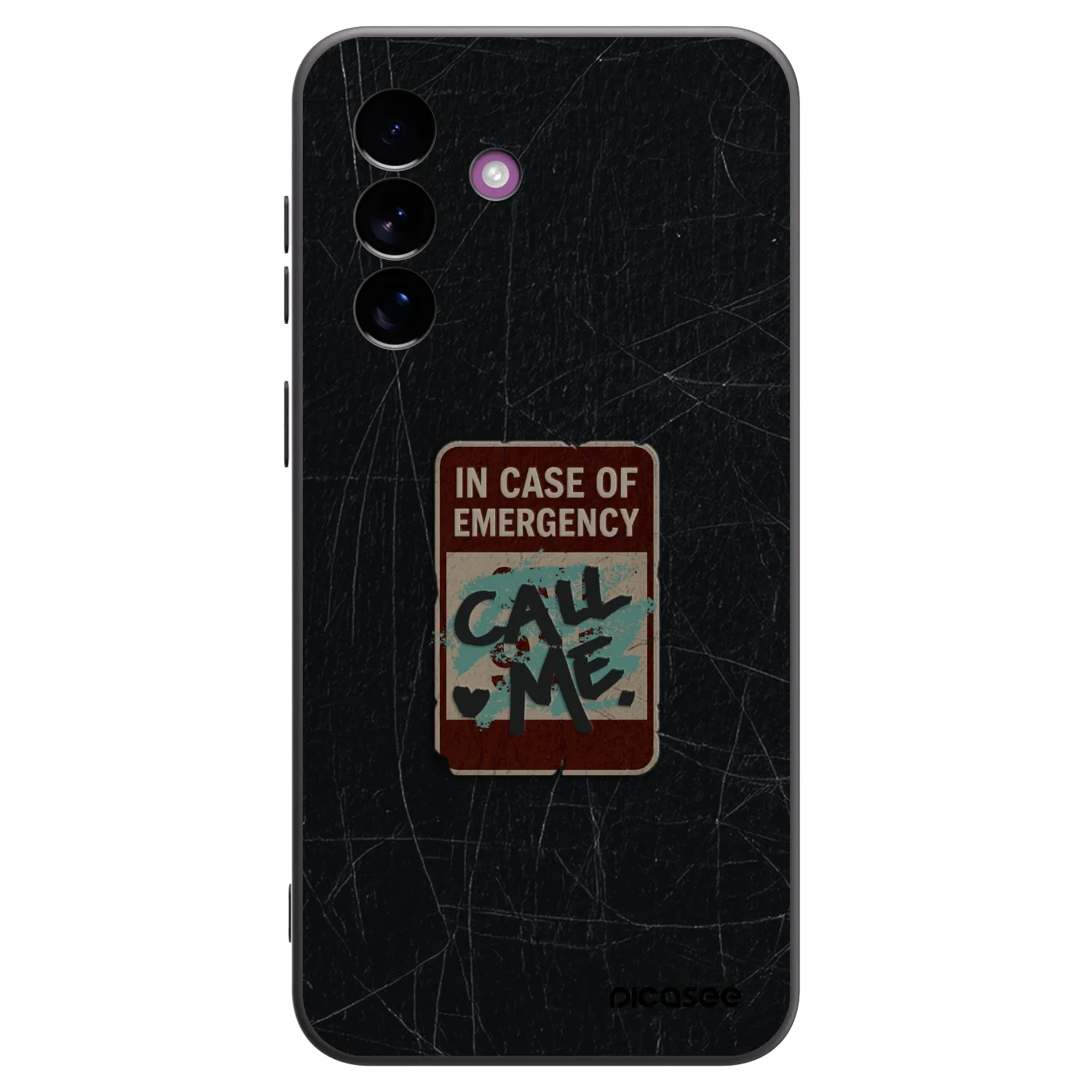 Picasee silikonový černý obal pro Samsung Galaxy A37 - EMERGENCY