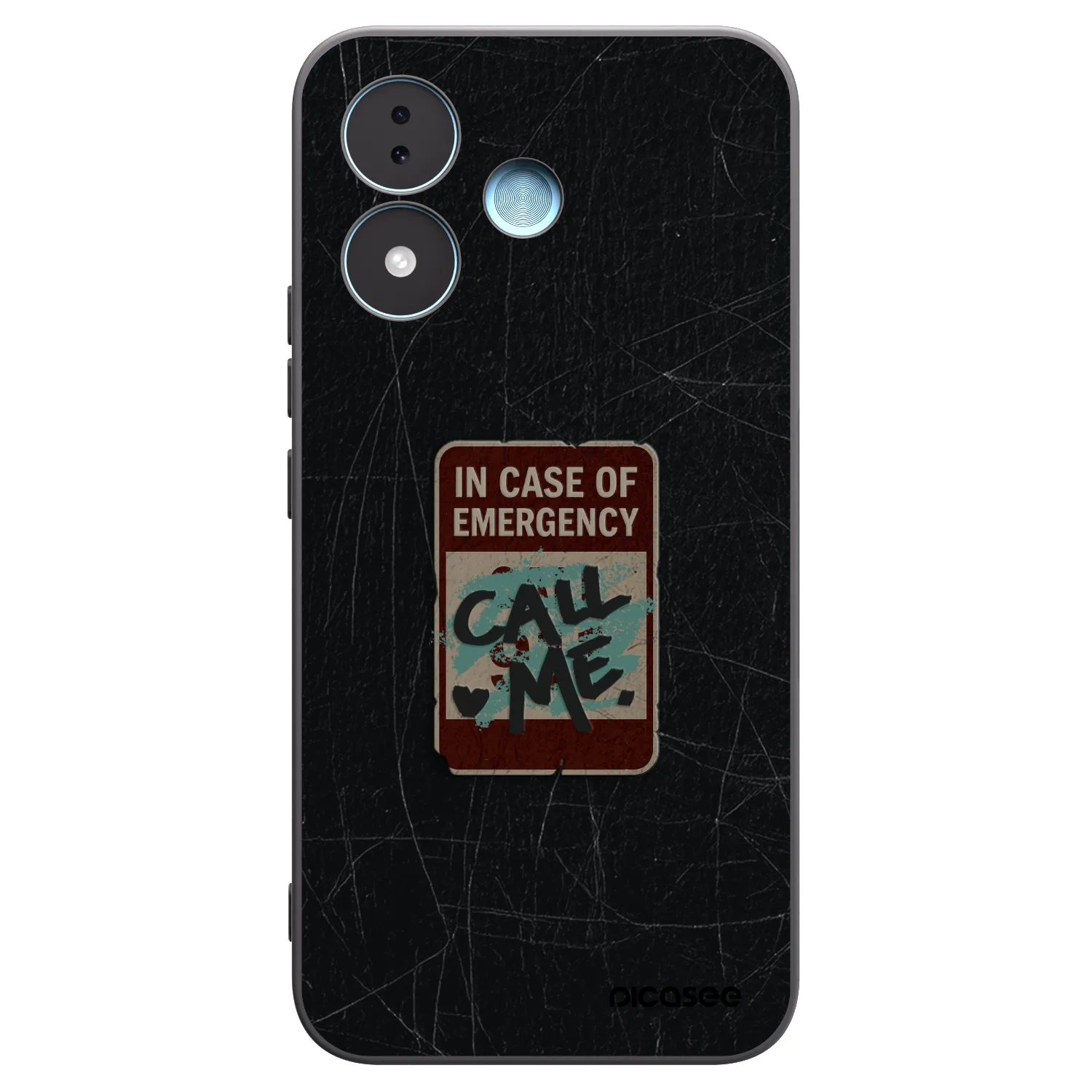 Picasee silikonový černý obal pro Xiaomi Redmi Note 17 5G - EMERGENCY