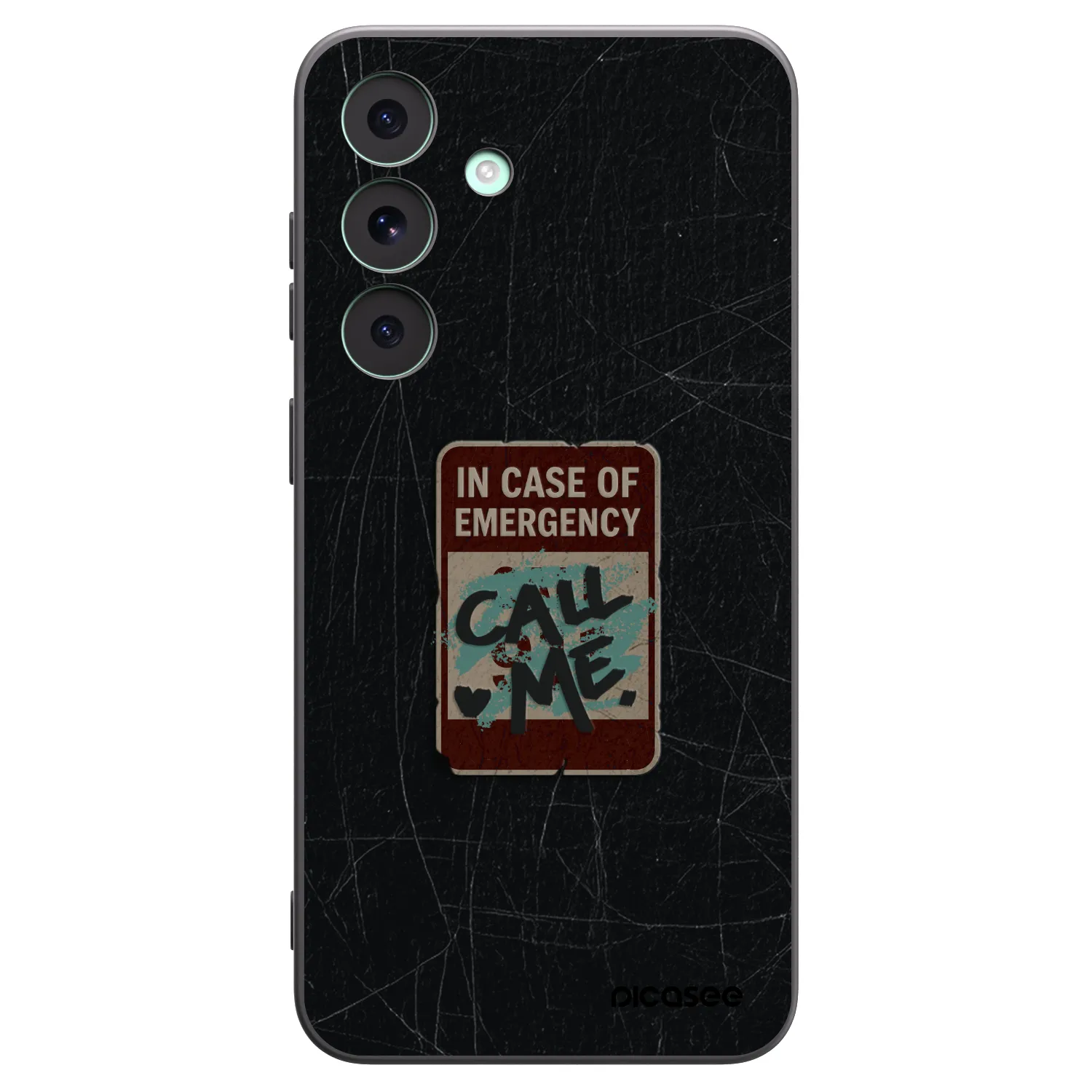 Picasee silikonový černý obal pro Samsung Galaxy S26 FE - EMERGENCY