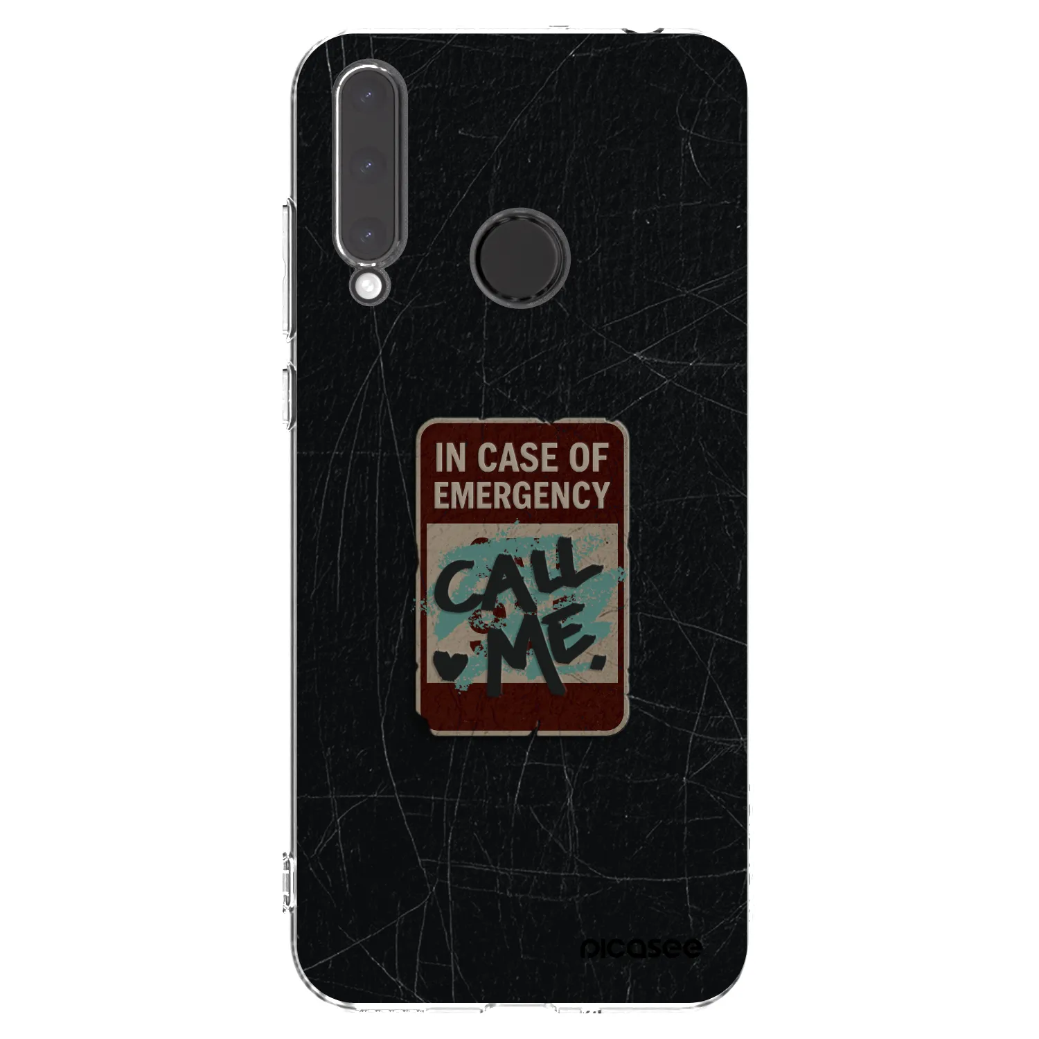 Picasee silikonový průhledný obal pro Honor 20 Lite - EMERGENCY