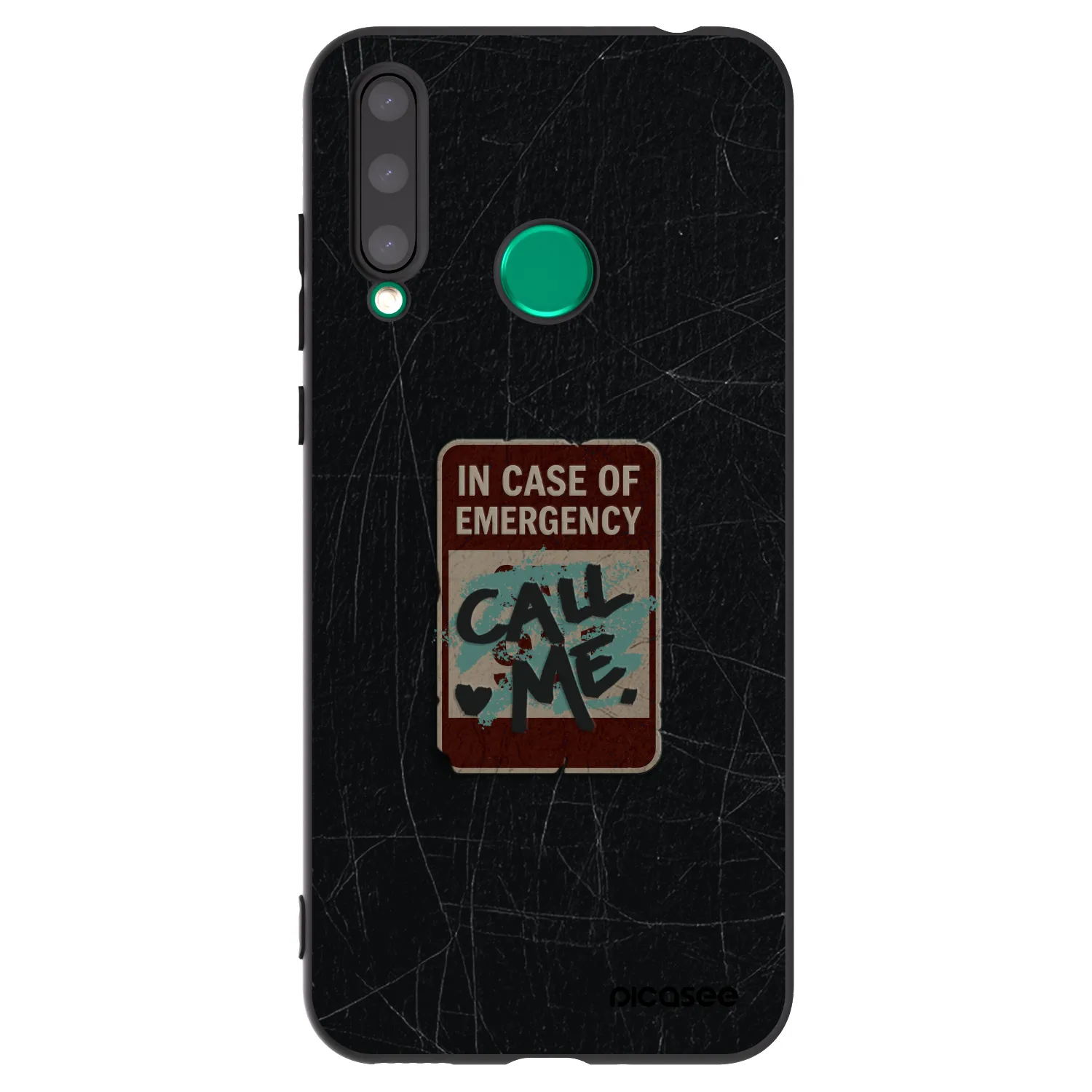 Picasee silikonový černý obal pro Honor 20 Lite - EMERGENCY