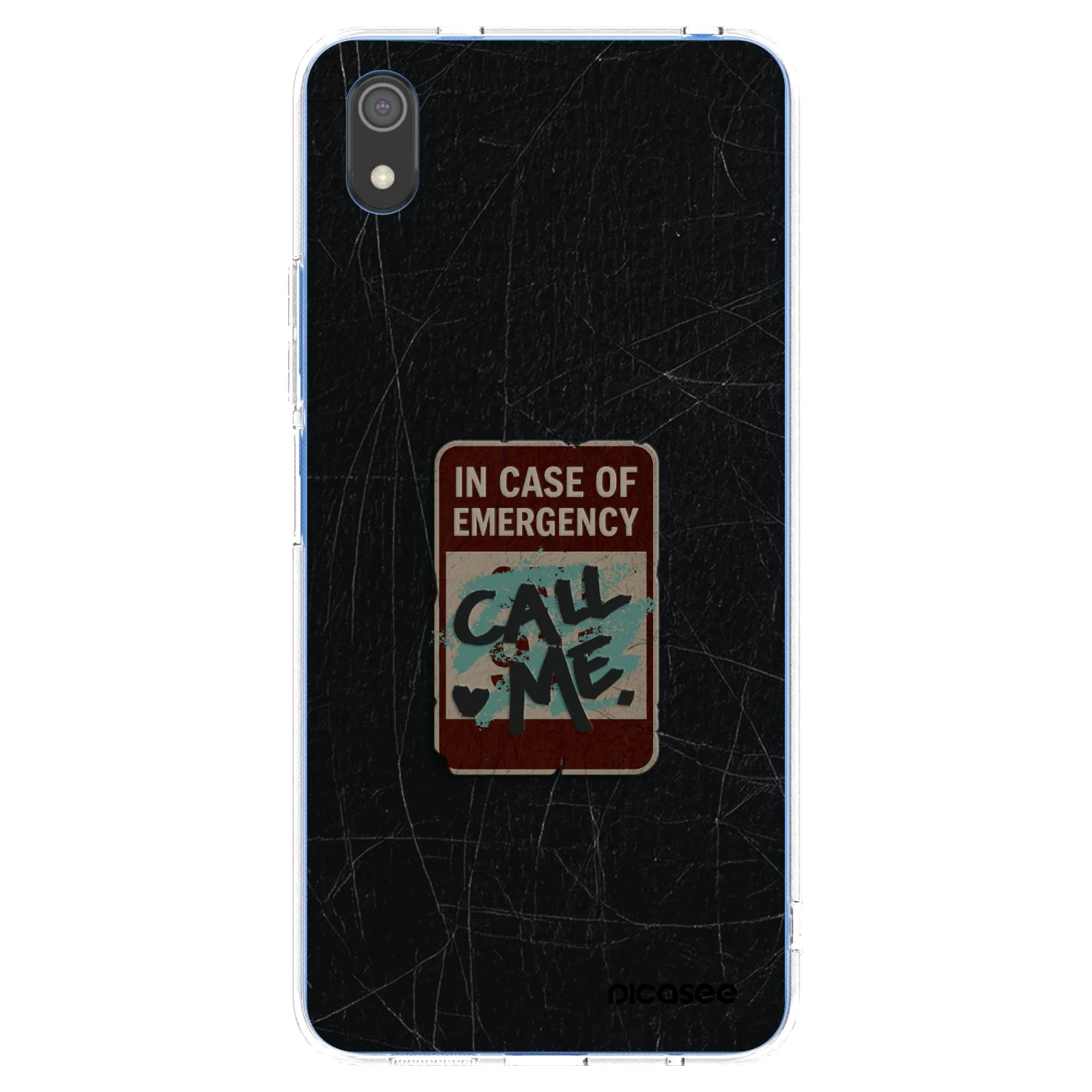 Picasee silikonový průhledný obal pro Xiaomi Redmi 7A - EMERGENCY