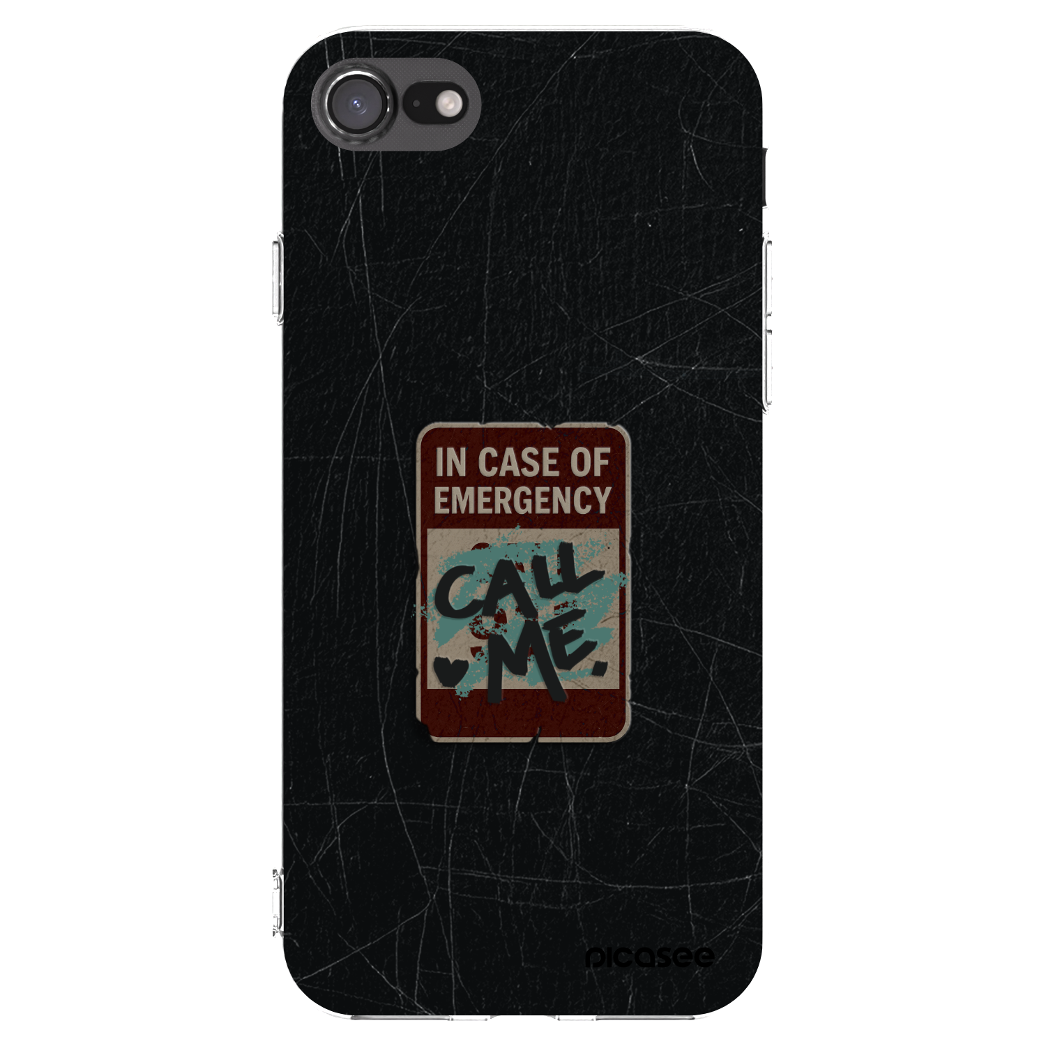 Picasee silikonový průhledný obal pro Apple iPhone 8 - EMERGENCY