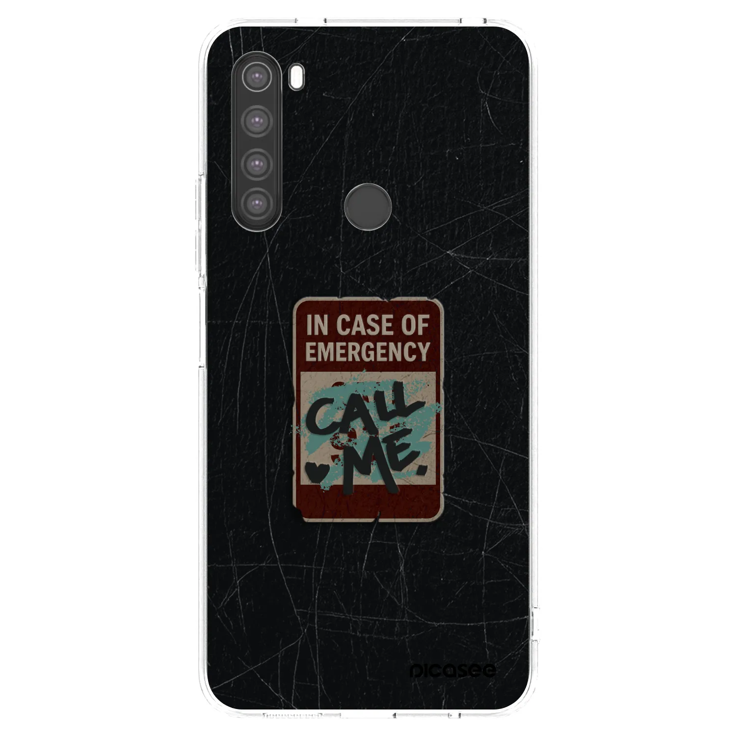 Picasee silikonový průhledný obal pro Xiaomi Redmi Note 8 - EMERGENCY