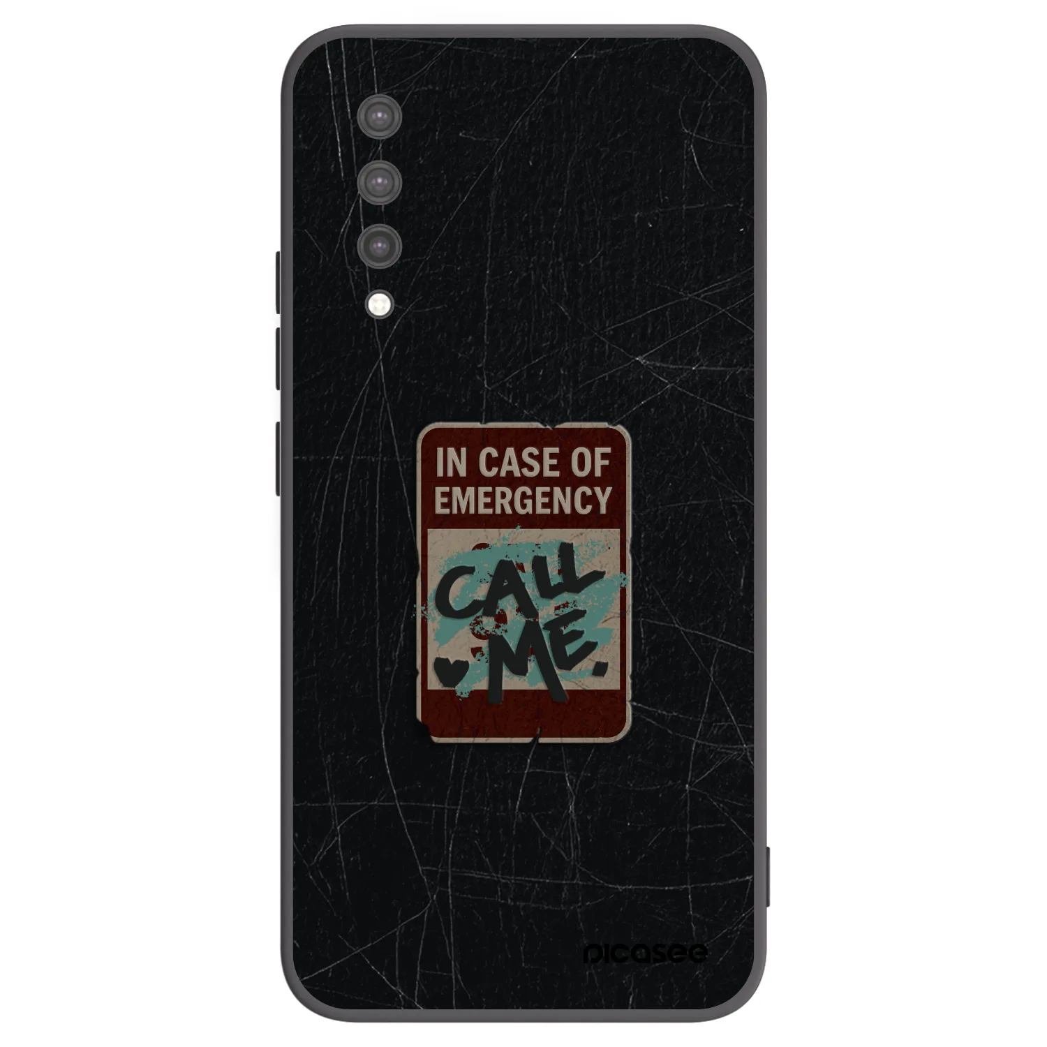 Picasee silikonový černý obal pro Xiaomi Mi 9 Lite - EMERGENCY