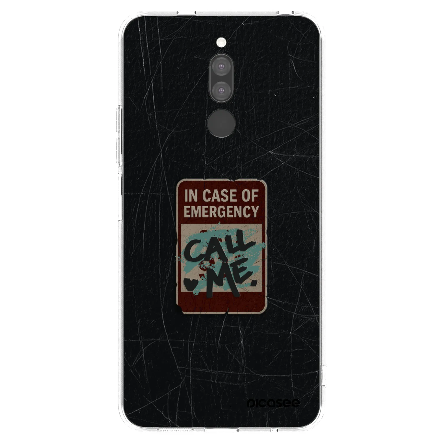 Picasee silikonový průhledný obal pro Xiaomi Redmi 8 - EMERGENCY