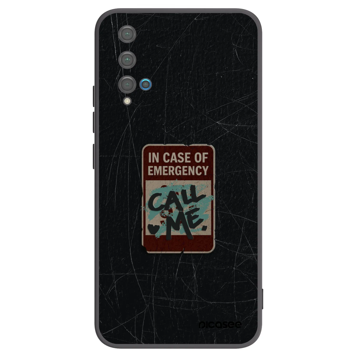 Picasee silikonový černý obal pro Huawei Nova 5T - EMERGENCY