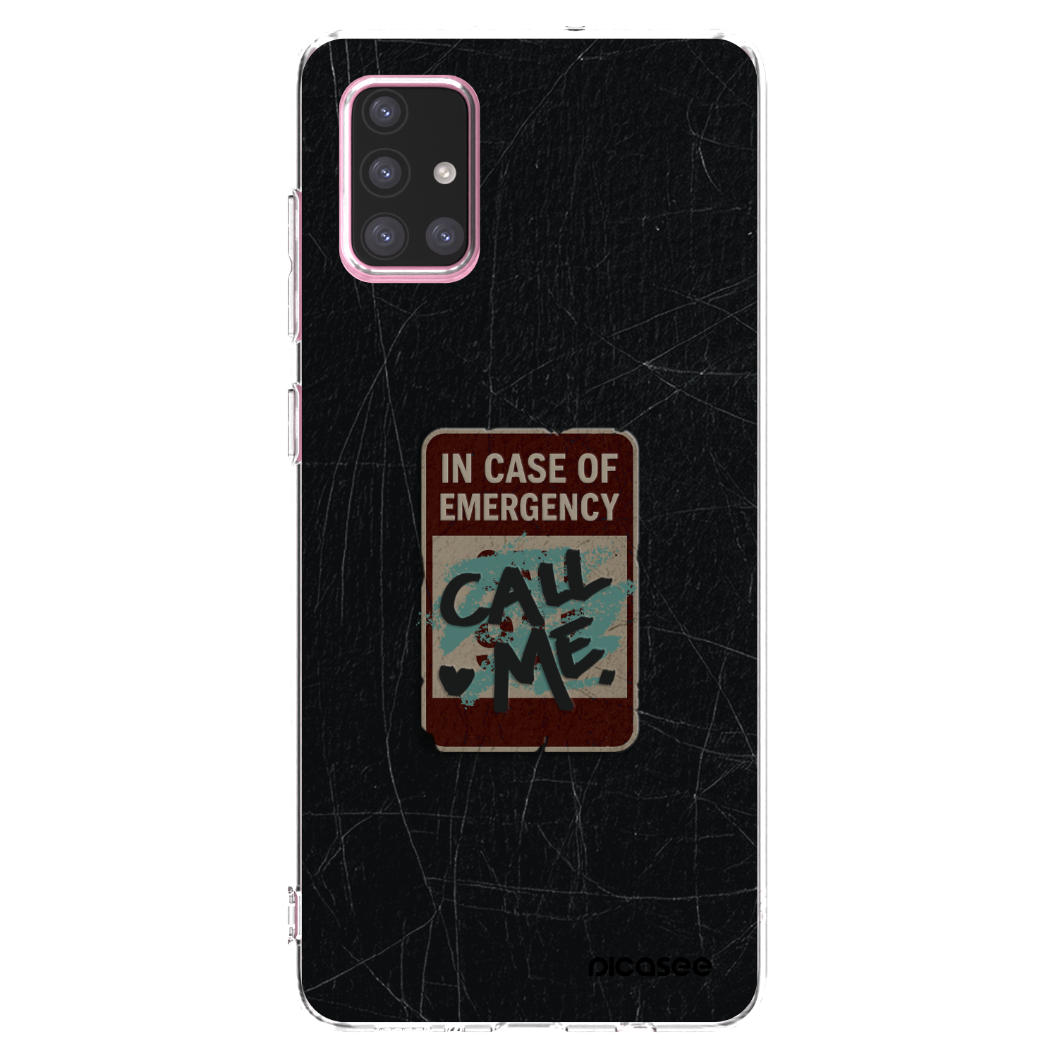Picasee silikonový průhledný obal pro Samsung Galaxy A71 A715F - EMERGENCY