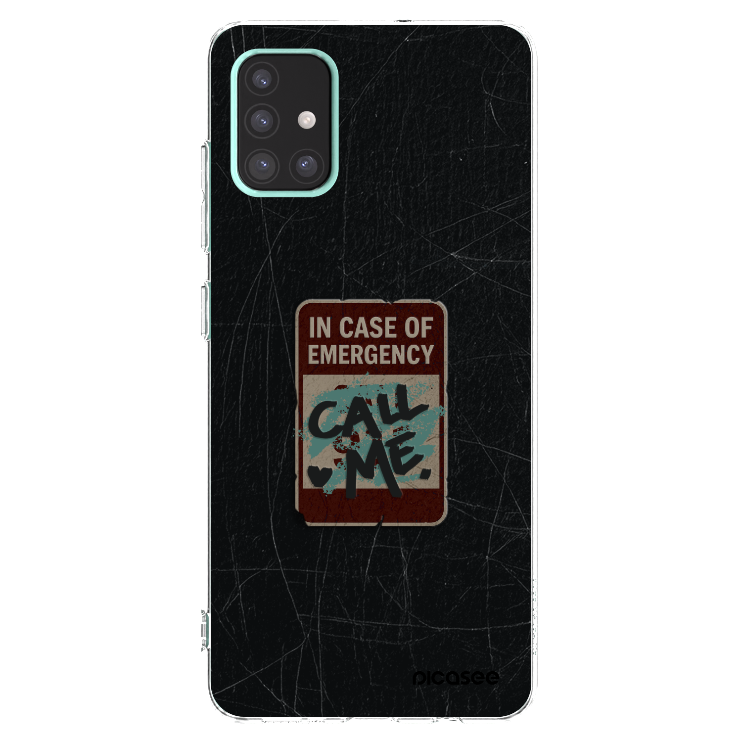 Picasee silikonový průhledný obal pro Samsung Galaxy A51 A515F - EMERGENCY