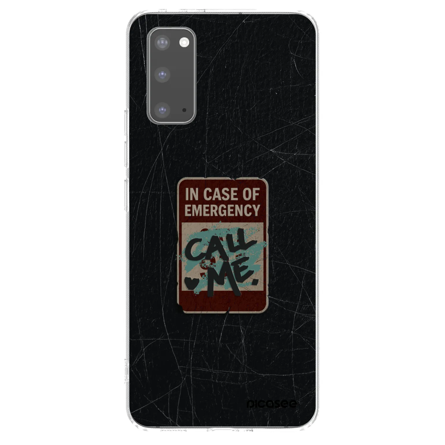 Picasee silikonový průhledný obal pro Samsung Galaxy S20 G980F - EMERGENCY