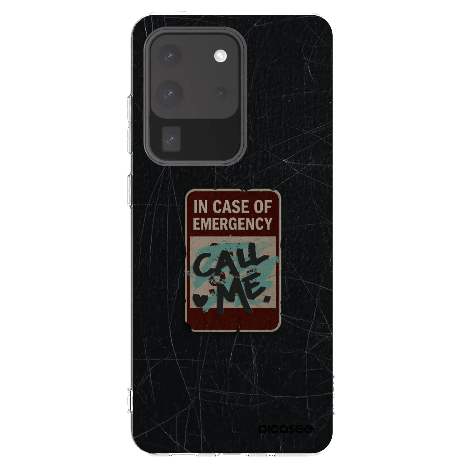 Picasee silikonový průhledný obal pro Samsung Galaxy S20 Ultra 5G G988F - EMERGENCY
