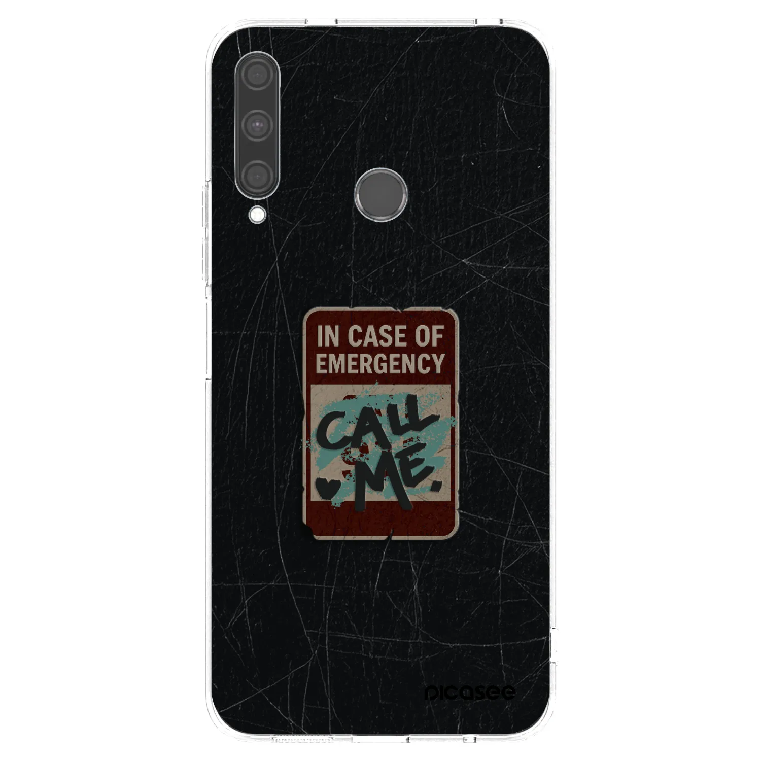 Picasee silikonový průhledný obal pro Huawei P40 Lite E - EMERGENCY