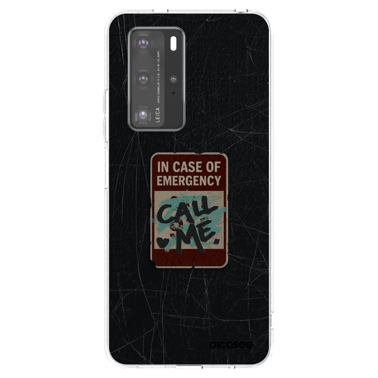 Picasee silikonový průhledný obal pro Huawei P40 Pro - EMERGENCY
