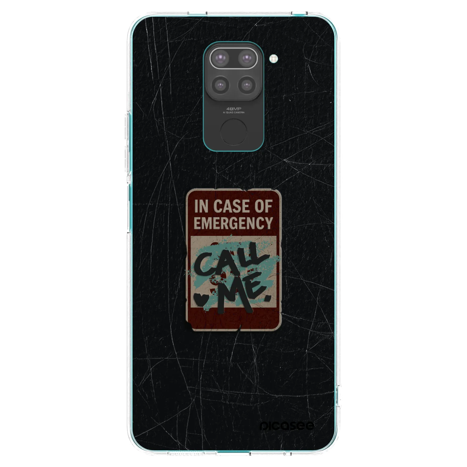 Picasee silikonový černý obal pro Xiaomi Redmi Note 9 - EMERGENCY