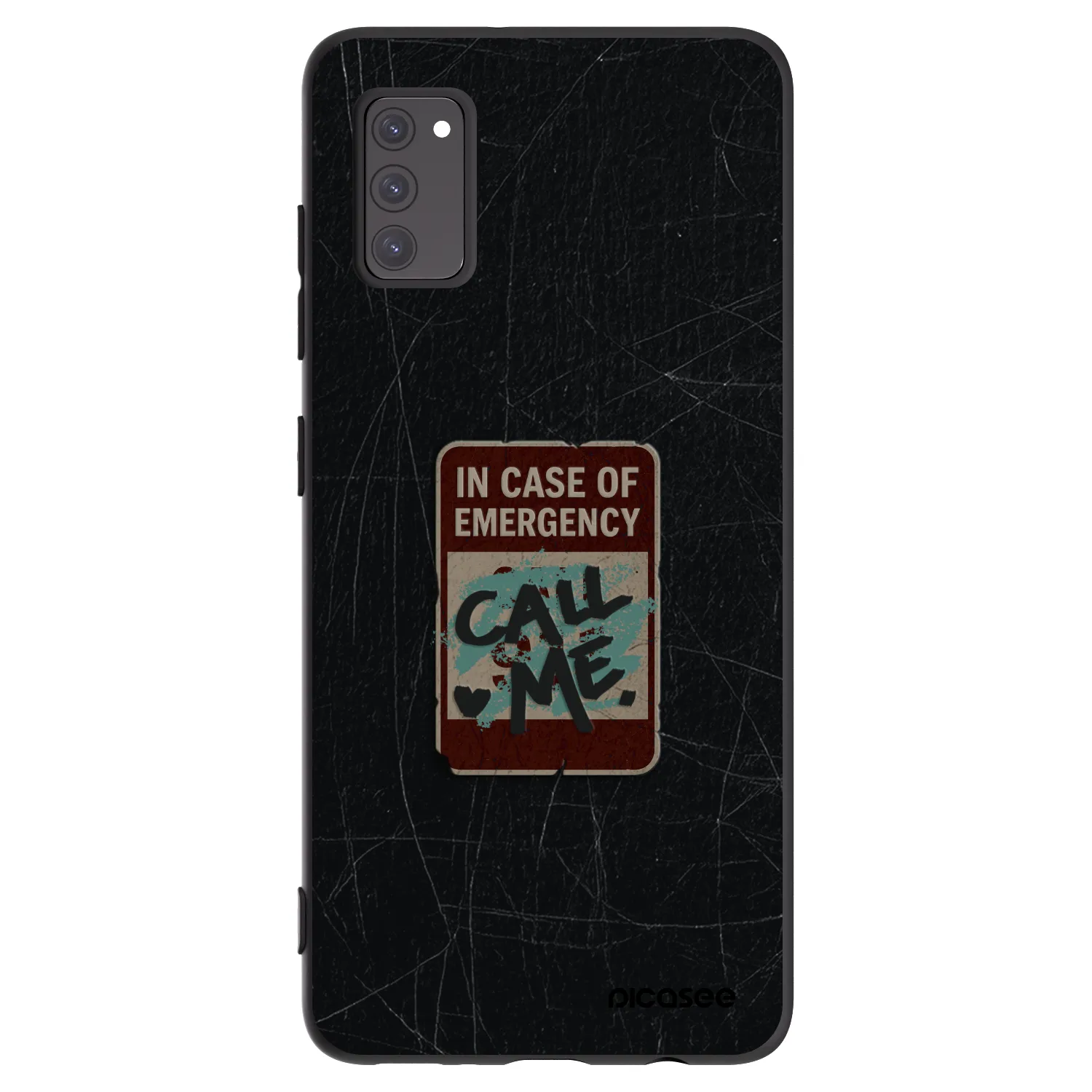 Picasee silikonový černý obal pro Samsung Galaxy A41 A415F - EMERGENCY