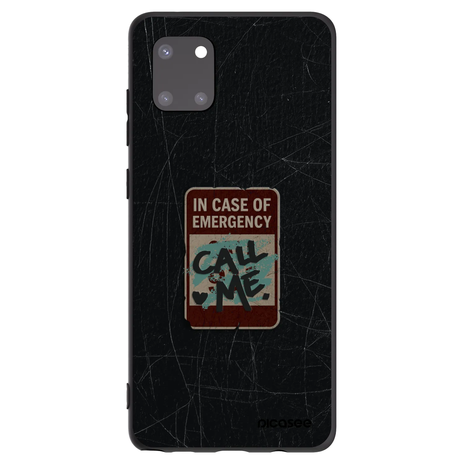 Picasee silikonový černý obal pro Samsung Galaxy Note 10 Lite N770F - EMERGENCY