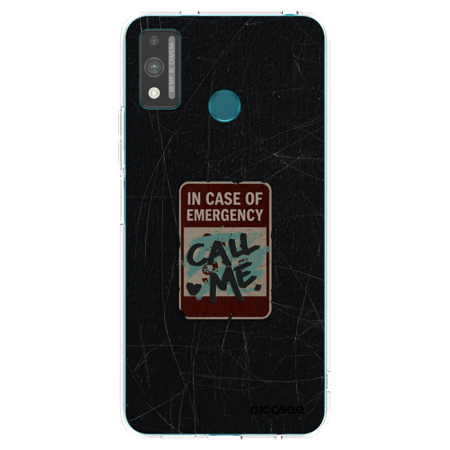 Picasee silikonový průhledný obal pro Honor 9X Lite - EMERGENCY