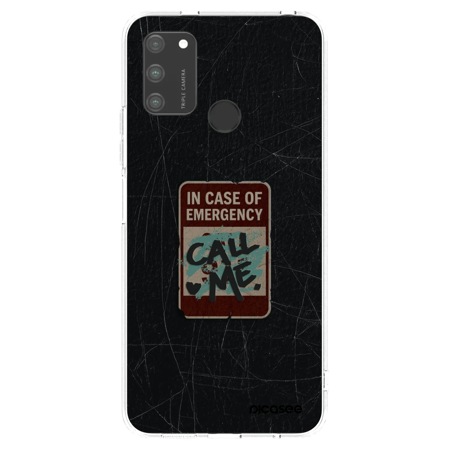 Picasee silikonový průhledný obal pro Honor 9A - EMERGENCY