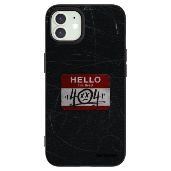Picasee silikonový černý obal pro Apple iPhone 12 - HELLO 404