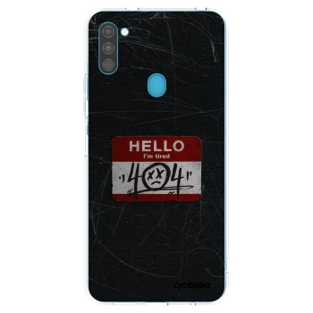 Picasee silikonový průhledný obal pro Samsung Galaxy M11 - HELLO 404