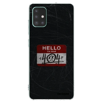 Picasee silikonový průhledný obal pro Samsung Galaxy M51 M515F - HELLO 404