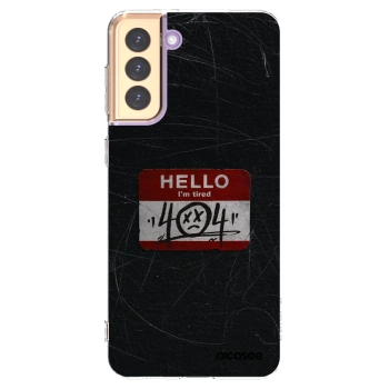 Picasee silikonový průhledný obal pro Samsung Galaxy S21+ 5G G996F - HELLO 404
