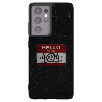 Picasee silikonový černý obal pro Samsung Galaxy S21 Ultra 5G G998B - HELLO 404