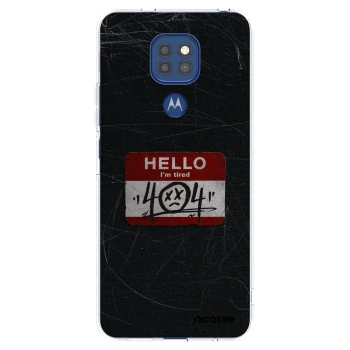 Picasee silikonový průhledný obal pro Motorola Moto G9 Play - HELLO 404