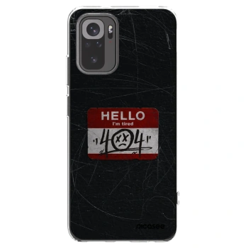 Picasee silikonový průhledný obal pro Xiaomi Redmi Note 10 - HELLO 404