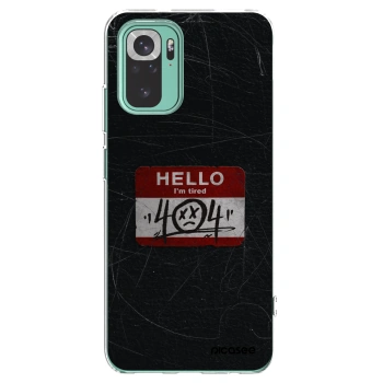 Picasee silikonový průhledný obal pro Xiaomi Redmi Note 10 Pro - HELLO 404