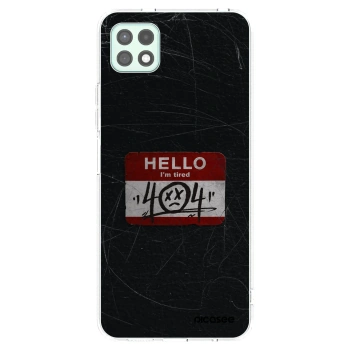 Picasee silikonový průhledný obal pro Samsung Galaxy A22 A226B 5G - HELLO 404