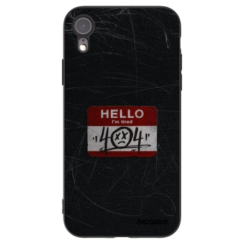 Picasee silikonový černý obal pro Apple iPhone XR - HELLO 404