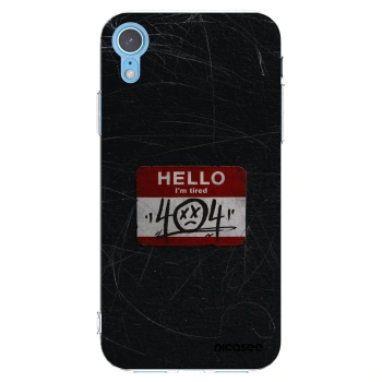 Picasee silikonový průhledný obal pro Apple iPhone XR - HELLO 404