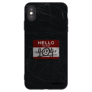 Picasee silikonový černý obal pro Apple iPhone XS Max - HELLO 404