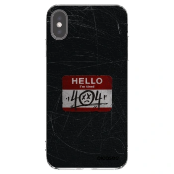 Picasee silikonový průhledný obal pro Apple iPhone XS Max - HELLO 404