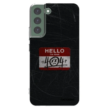 Picasee silikonový průhledný obal pro Samsung Galaxy S22+ 5G - HELLO 404