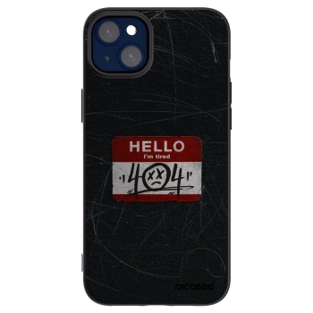 Picasee silikonový černý obal pro Apple iPhone 14 Plus - HELLO 404