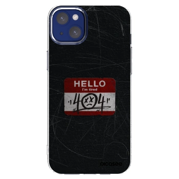 Picasee silikonový průhledný obal pro Apple iPhone 14 Plus - HELLO 404