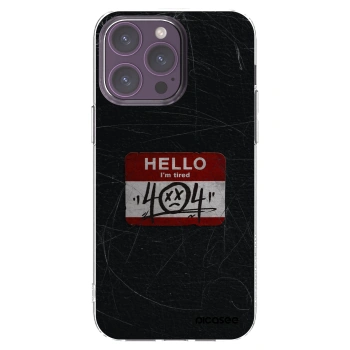Picasee silikonový průhledný obal pro Apple iPhone 14 Pro Max - HELLO 404