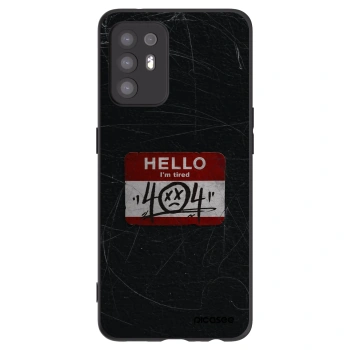 Picasee silikonový černý obal pro OPPO A94 5G - HELLO 404