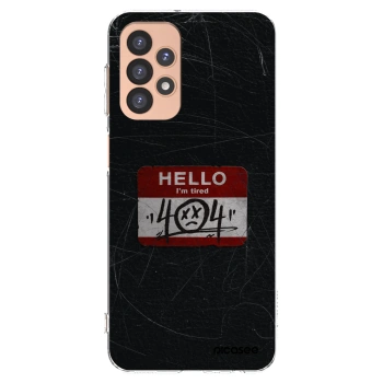 Picasee silikonový průhledný obal pro Samsung Galaxy A23 A236B 5G - HELLO 404