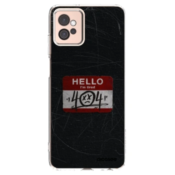 Picasee silikonový průhledný obal pro Motorola Moto G32 - HELLO 404