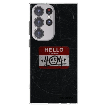 Picasee silikonový průhledný obal pro Samsung Galaxy S23 Ultra 5G - HELLO 404