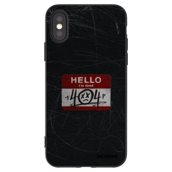 Picasee silikonový černý obal pro Apple iPhone X/XS - HELLO 404