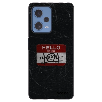 Picasee silikonový černý obal pro Xiaomi Redmi Note 12 Pro 5G - HELLO 404