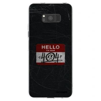 Picasee silikonový průhledný obal pro Samsung Galaxy S8 G950F - HELLO 404