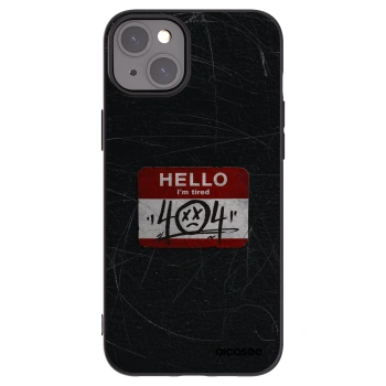 Picasee silikonový černý obal pro Apple iPhone 15 Plus - HELLO 404
