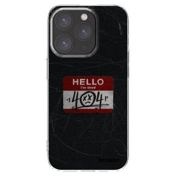Picasee silikonový průhledný obal pro Apple iPhone 15 Pro - HELLO 404
